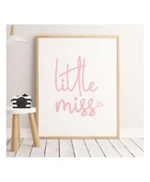 Sweet Pea Little Miss Pink Wall Art Print - Pink