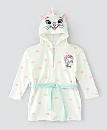 Disney Marie Fleece Home Robe - White