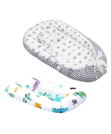 Star Babies Animal Print Baby Sleeping Pod + Changing Pad - White