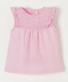 JoJo Maman Bebe Embroidered Top - Pink