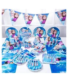 UKR Frozen Theme Disposable Tableware for 6 People Party Set - 86 Pieces