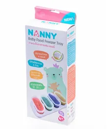 Uniq Kidz Nanny Baby Food Freezer Tray 4 Cubes - White