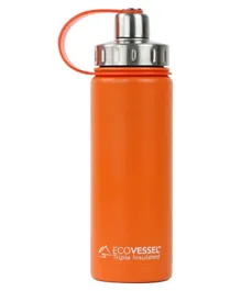 Ecovessel Boulder Insulated Water Bottle Orange Blast - 600ml