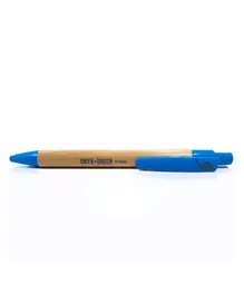 قلم رصاص ميكانيكي أونيكس اند جرين مصنوع من الخيزران والبلاستيك المعاد تدويره 0.5 مم اتش بي 2 صديق للبيئة 1404 أزرق - عبوة من قطعتين