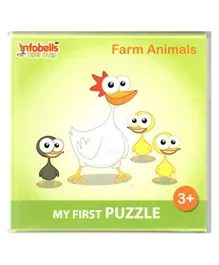 Infobells Kids Play My First Puzzle Farm Animals Card board - 25 Pieces