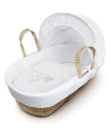 Kinder Valley Teddy Wash Day Palm Moses Basket - White