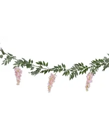 Ginger Ray Wisteria Foliage Garland - Pink & Green