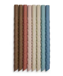 Nuuroo Ada Silicone Straw 8 - Pack - Multicolor