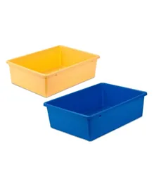Mindset Multi Activity Messy Play  Storage Tub Tray Yellow and Blue - Pack of 2