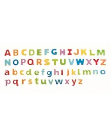 حروف خشبية مغناطيسية من هيب - 52 قطعة - متعددة الألوان