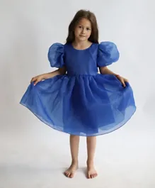 فستان دي دانيلا تول بحجم ضخم - أزرق داكن