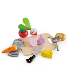 Hape Wooden Cooking Essentials Pack of 10 - Multicolour