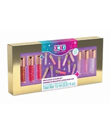 3C4G Pink & Gold Lip Gloss Set - Pack of 10