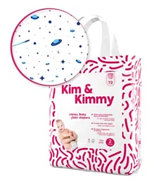 Kim & Kimmy Space Travel Baby Diapers Size 2 - Pack of 72