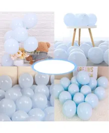 Highland Blue Pastel Balloons For Birthdays Anniversary Wedding Baby Shower Decorations - 50 Pieces