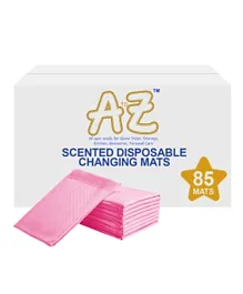 A to Z Pink Scented Disposable Changing Mats - 85 Pieces
