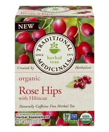 TRADITIONAL MEDS Rose Hips With Hibiscus - 16 Tea Bags