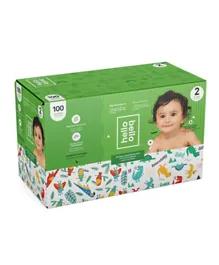 Hello Bello Club Box Diapers Parrots and Dinos Boy Size 2 - 100 Pieces