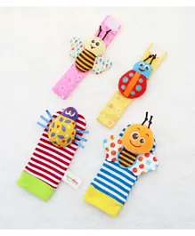 Factory Price Animal Design E Wrist Rattle & Foot Finder - 2 Pairs