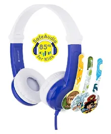 Buddyphones Connect On-Ear Wired Kids Headphones - Blue
