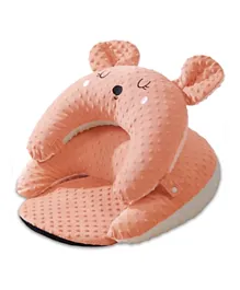 Sunveno Baby Anti-Reflux Feeding Pillow With C Shaped Seating Pillow - Pink