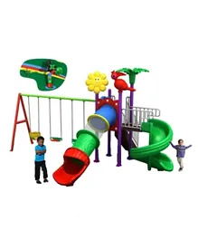 Myts Mega Pino Wavy Slide and Swings - Multi Color