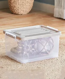 HomeBox Juana Multipurpose Transparent Storage Box With Wheels - 15 L