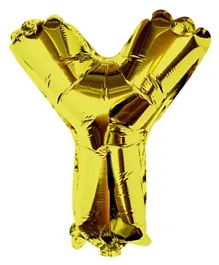Ginger Ray Gold Foil Letter Y Balloon - 16 Inches