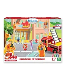 Skillmatics My World Firefighters to the Rescue STEM Building Blocks Set - 80 Pieces