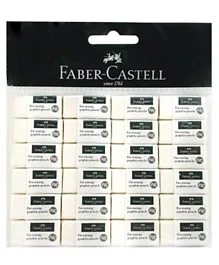 Faber-Castell Eraser White - 24 Pieces
