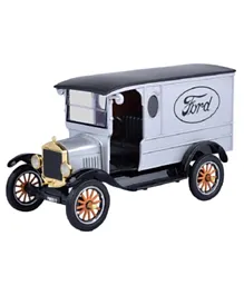 Motormax Die Cast 1925 Ford Model T Paddy Wagon With Ford Logo - Silver