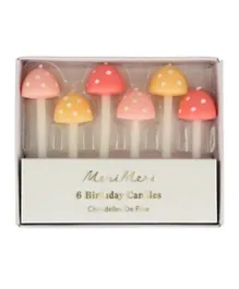 Meri Meri Mushroom Birthday Candles - 6 Pieces