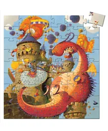 Djeco Vaillant & The Dragon Silhouette Puzzle Multicolour - 54 pieces