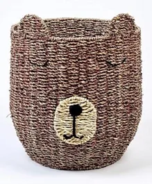 Homesmiths Bear Shape Seagrass Storage Basket - Brown
