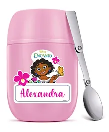 Essmak Disney Ecanto Personalized Food Thermos With Spoon Pink - 475mL