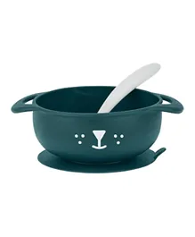 Babymoov 2-Piece Silicone Bowl & Spoon Weaning Set - Green