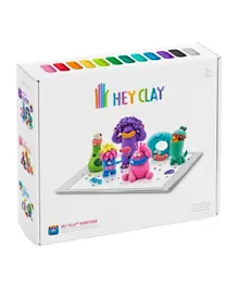 Hey Clay Monsters - Colorful Kids Modeling Air-Dry Clay, 18 Cans with Fun Interactive App