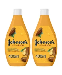 Johnson's Vita-Rich Nourishing Bodywash 400ml - Pack of 2
