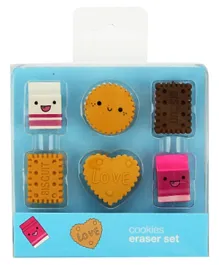 Smily Kiddos Fancy Biscuits Eraser Set - Brown