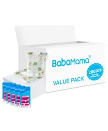 Babamama Combo of Changing Mat  Bib   Pink Dispenser Refill Rolls Nappy Bags - Value Pack of 3