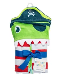Stephen Joseph Dino Pirate Hooded Towel - Green