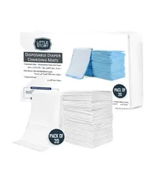 Little Story Disposable Diaper Changing Mats White - Pack of 20