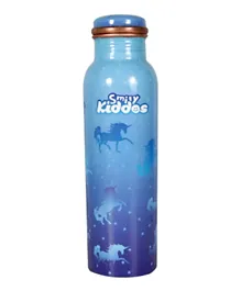 زجاجة ماء نحاسية من سميلي كيدوز بنقشة يونيكورن - 900 مل