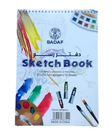 Sadaf Spiral Sketch Book - White
