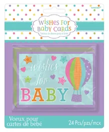 Party Centre Baby Shower Wishes For Baby Cards - Pack of 24