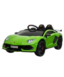 Lamborghini SVJ Licensed Battery Operated Ride On with Remote Control - Green