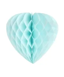 إيتالو حزمة زينة الحفلات الورقية على شكل قلب مكونة من قطعتين - أزرق