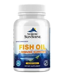 Nordic Sunshine Fish Oil 1300mg Plus Immune Support - 100 Softgels