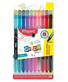 Maped Graph Peps Fineliner Deco Marker- 20 Pieces