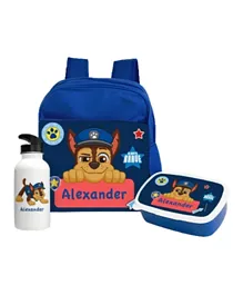 Essmak Paw Patrol Chase Personalized Backpack Set For Kids Blue - Pack of 3